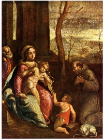 Holy Family with the Infant saint John the Baptist and Francis