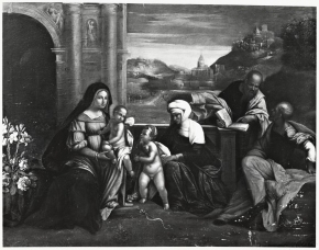 Holy Family with the Infant saint John the Baptist and saints Elizabeth and Zacharias