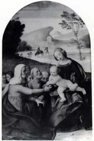 Holy Family with the saints Anne, James the Greater and Peter