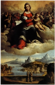 Madonna con il Bambino in gloria e i santi Antonio di Padova e Francesco