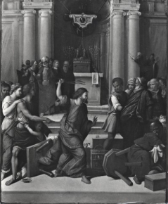 Christ driving the money changers from the Temple