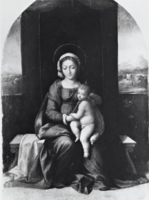 Madonna and Child enthroned