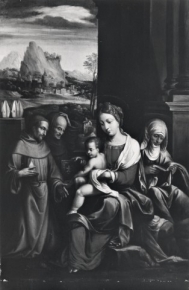 Madonna and Child with the saints Francis, Bernardino of Siena and Anne